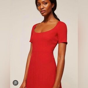 Reformation Jalen Dress in Cherry Red
